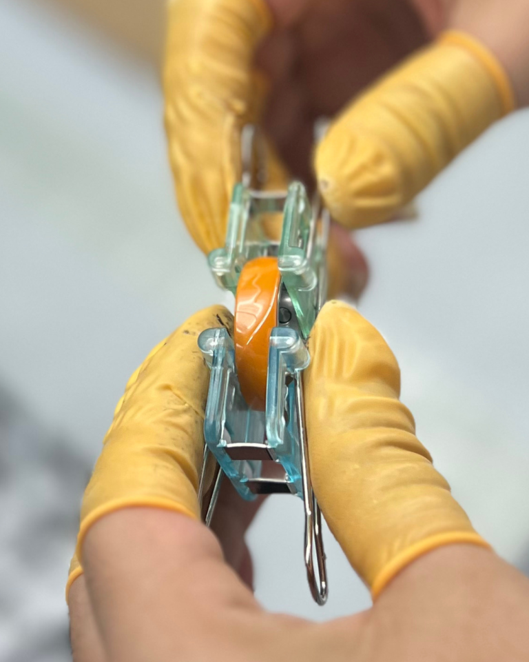 Encased in aerospace-grade ceramic, each ring carries a subtle sheen that enhances the vibrancy of its color.